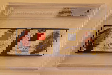 Georges St-Pierre Anderson Silva Dual Autograph Booklet Card 2/10 2017 Topps UFC Knockout 