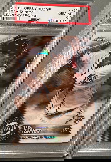 2016 Topps Chrome Trea Turner Sepia Refractor RC PSA 10