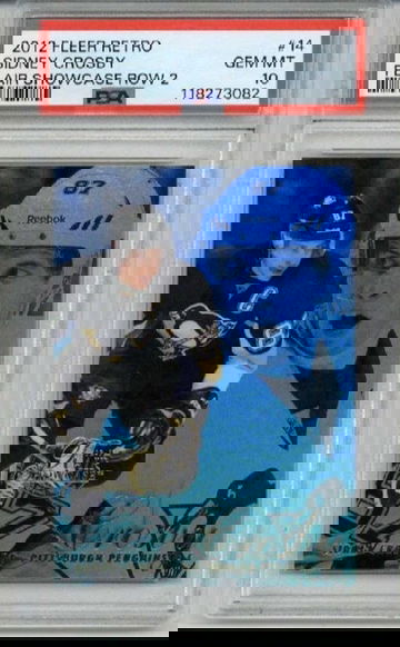 2012 FLEER RETRO FLAIR SHOWCASE ROW 2 #14 SIDNEY CROSBY PENGUINS PSA 10 LOW POP