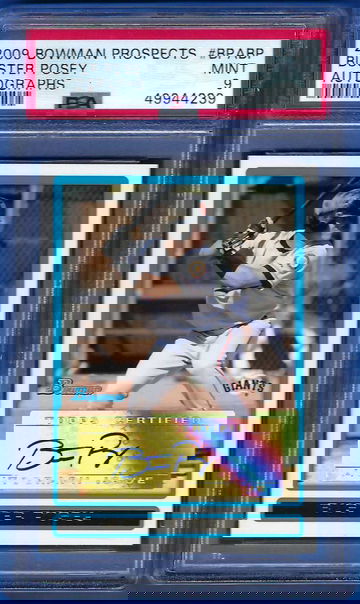 2009 Bowman Prospects Autographs Buster Posey RC #BPABP *PSA 9* San Francisco Giants Mint