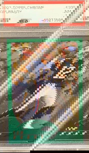 2002 Topps Chrome Tom Brady PSA 7