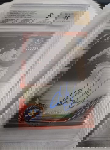 2019 Cristian Javier Bowman Chrome Orange Refractor Autograph RC 25 BSG MINT 9 Rookie Houston Astros