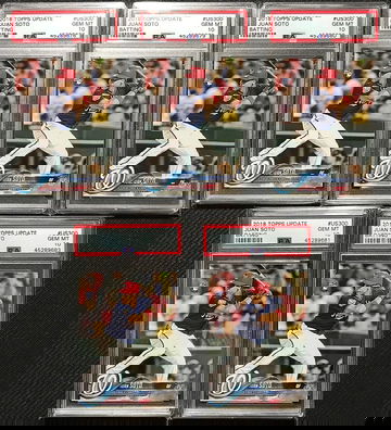 Juan Soto 2018 Topps Update Batting #US300 PSA 10 (Lot of 5)