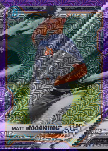 2021 Bowman Chrome Matt Manning #BCP-205 Purple Mojo Refractor 243/250