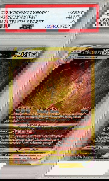 2023 POKEMON SWSH CROWN ZENITH FA ARCEUS VSTAR #GG70 SECRET PSA 9