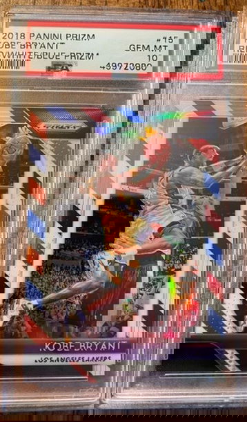 2018 Panini Prizm Red White Blue Kobe Bryant PSA 10