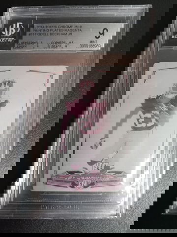 2014 Topps Chrome mini #117 Odell Beckham Jr magenta printing plate 1/1 RC BGS 9