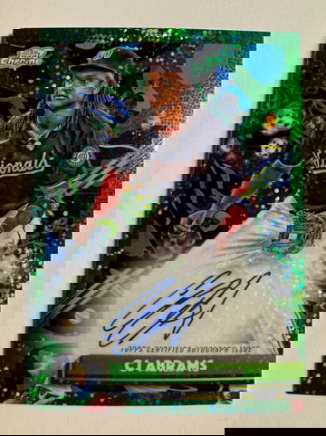 2025 Topps Cosmic Chrome CJ Abrams Auto /75 Green Refractor Variation Space Dust