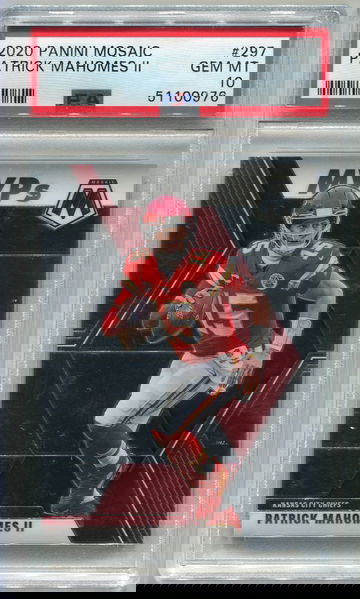 2020 Mosaic Patrick Mahomes II MVP’s Mosaic Insert #297 PSA 10 GEM MT