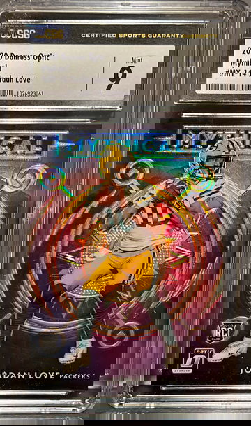 2020 donruss optic jordan love mythical prizm (card in hong kong)