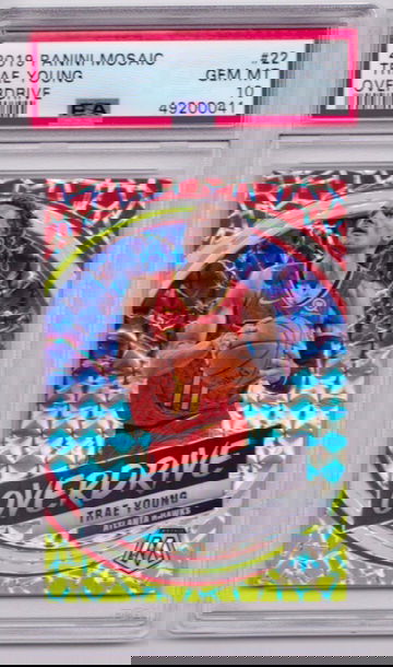 2019-20 Panini Mosaic Overdrive Trae Young PSA 10