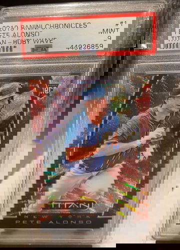 2019 Panini Chronicles Pete Alonso Titan- Ruby Wave 41/199