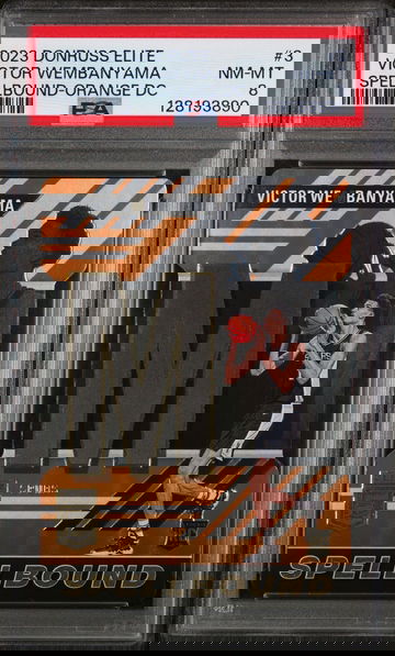 2023 Elite Spellbound Orange Die Cut Victor Wembanyama #3 PSA 8