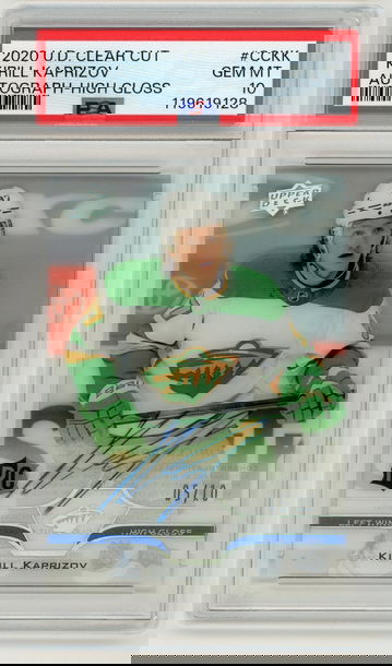 KIRILL KAPRIZOV 2020-21 Upper Deck Clear Cut High Gloss Auto Rc #5/10 PSA 10