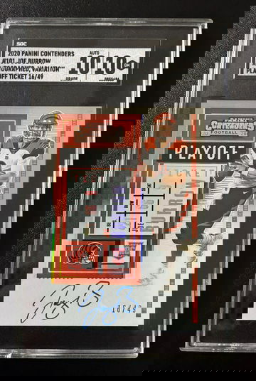 JOE BURROW Contenders Playoff Ticket Var. SGC 10 Auto 10