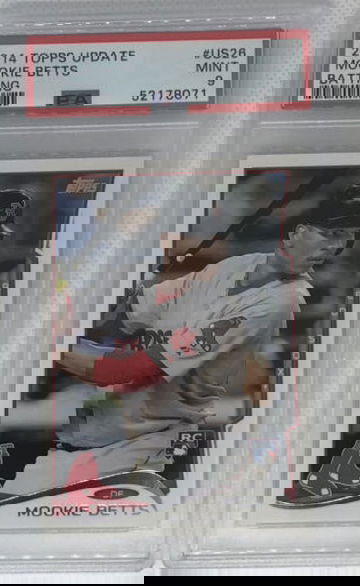 2014 Topps Update Mookie Betts #US26 PSA 9 Mint Rookie RC Red Sox Dodgers