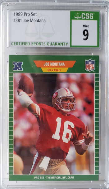 1989 Pro Set Joe Montana #381 CSG 9