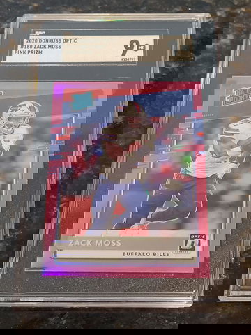 2020 Donruss Optic Zack Moss PRIZM Pink SGC 9