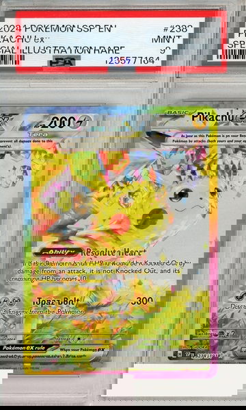 2024 POKEMON SSP EN-SURGING SPARKS PIKACHU EX #238 SIR PSA 9 MINT