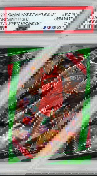 2023 Panini NSCC VIP Jabari Smith Jr. #RC14 /99 PSA 10 RC Green Sparkle
