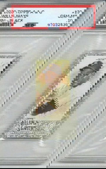 2020 TOPPS ALLEN & GINTER MINI BLACK #29 WILLIE MAYS CARD GIANTS PSA 10