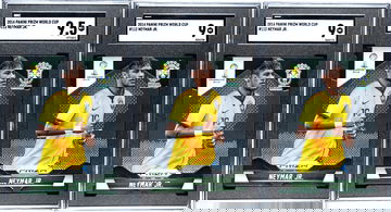 2014 Panini World Cup Prizm Soccer #112 Neymar Jr. (LOT OF 3) 1x SGC 9.5 and 2X SGC 9