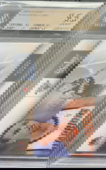 2009-10 Panini Studio Stephen Curry Rookie RC BGS 9.5 GEM MINT