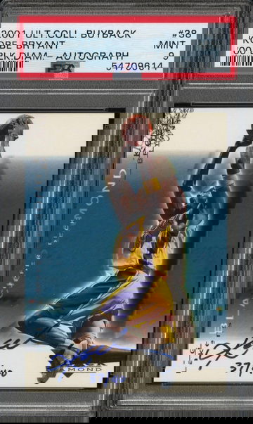 2001 KOBE BRYANT ULTIMATE COLLECTION BUYBACK '00 BLACK DIAMOND AUTOGRAPH PSA 9