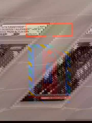 2018 Prizm Choice Blue Yellow & Green Shai Gilgeous-Alexander PSA 10 Rookie RC