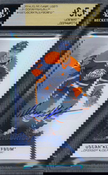 2014-15 SP Game Used Blue #105 Oscar Klefbom Auto Rookie