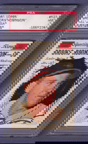 1961 Topps #572 Brooks Robinson AS PSA 7