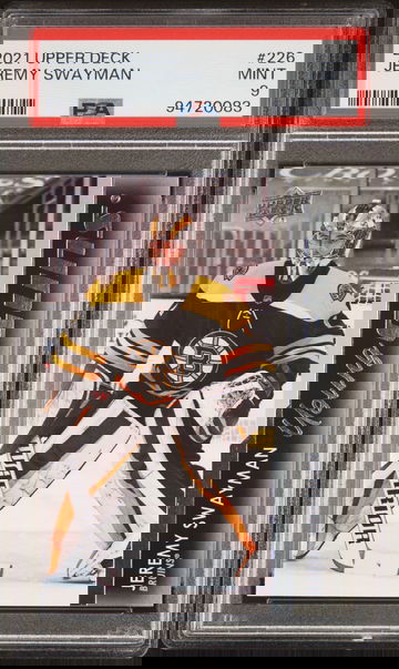 2021 Upper Deck Young Guns Jeremy Swayman #226 PSA 9