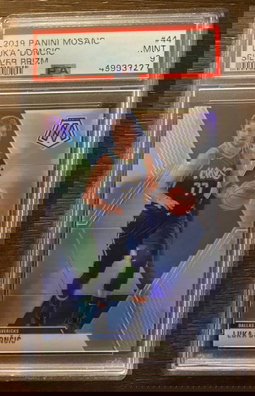 2019 Panini Mosaic #44 Luka Doncic Silver Prizm PSA 9 MINT
