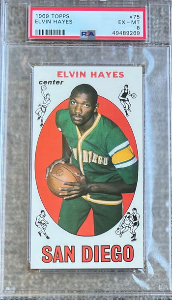 1969 Topps #75 Elvin Hayes PSA 6