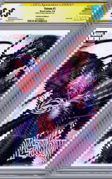 VENOM #1 CGC-SS 9.8 SIGNED GREG HORN ART ED LTD TO 3000 ASSIMILATION VAR-A 2018