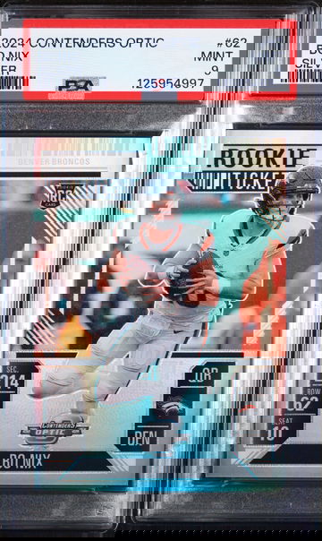 2024 Panini Contenders Optic Silver Bo Nix #62 PSA 9