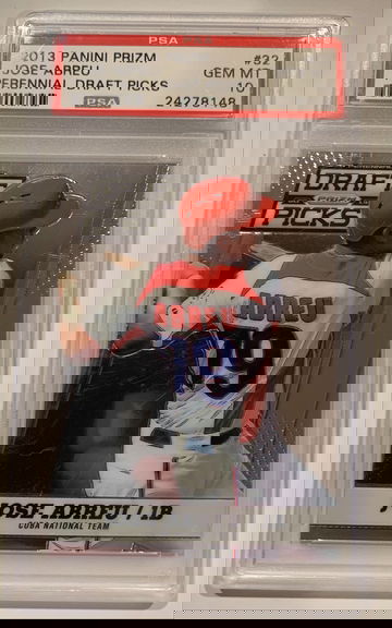 2013 panini prizm perennial draft picks Jose Abreu PSA 10