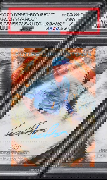 2020 TOPPS PRO DEBUT FUTURE CORNERSTONES ORANGE WANDER FRANCO RC AUTO 1/25 - PSA 9