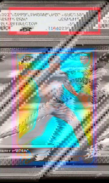 2022 Topps Chrome Update Jeremy Pena Purple Refractor Rookie RC PSA 10 Gem Mint