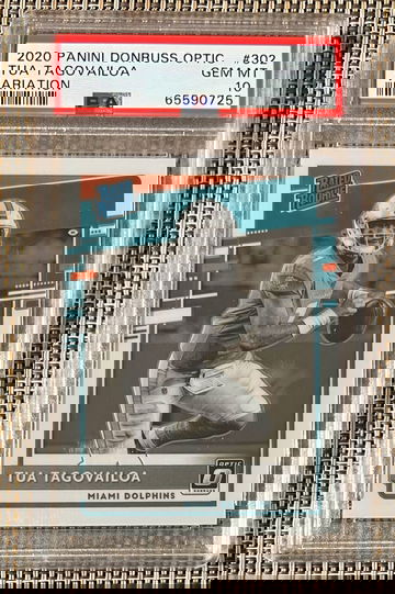 2020 Donruss Optic Tua Tagovailoa RC SP Variation Black & White PSA 10 💎