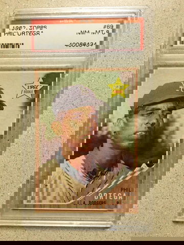 1962 Topps #69 Phil Ortega PSA 8 NM-MT DODGERS ROOKIE