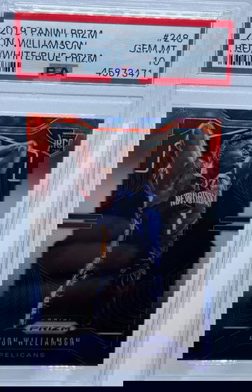 2019 Panini Prizm Zion Williamson Red White Blue Prizm PSA 10 GEM MINT