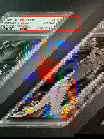 Yordan Alvarez 2020 Topps Chrome Prism Refractor Rookie PSA 10