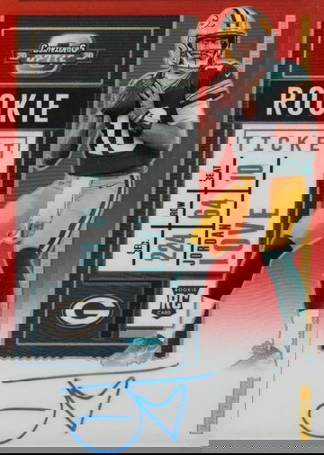 2020 Panini Contenders Optic Red Jordan Love ROOKIE AUTO/199 #111 PACKERS RC