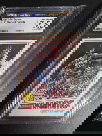 1977-78 Topps #111 Robert Parrish RC CGC JSA 7.5 Auto 10