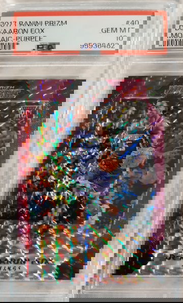 2017 Panini Prizm De'Aaron Fox Mosaic Purple /99 Psa 10 Gem Mint 