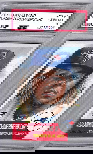Vladimir Guerrero Jr Topps living set rookie psa 10