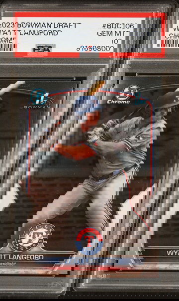 2023 Bowman Draft Chrome Wyatt Langford #BDC-106 PSA 10