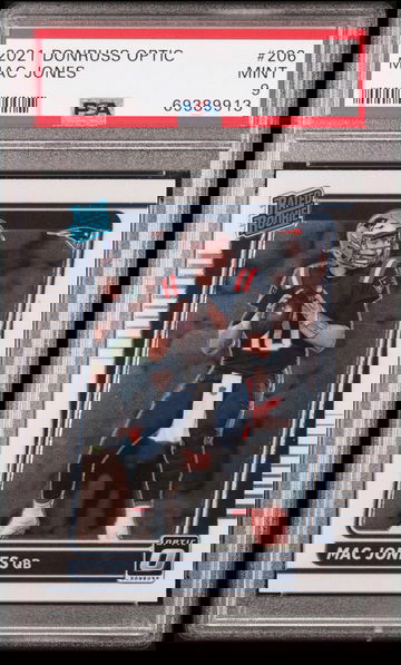 2021 Panini Donruss Optic Mac Jones Rated Rookie Card RC #206 PSA 9 Football NFL