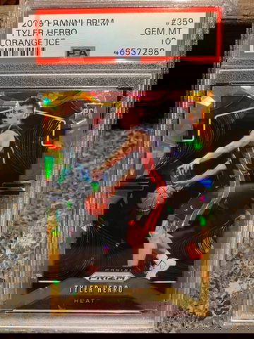 Tyler Herro Psa 10 2019 Panini Prizm Orange ice